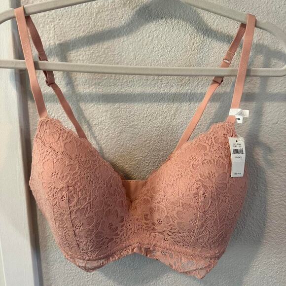 aerie Other - Pink lace bralette with adjustable